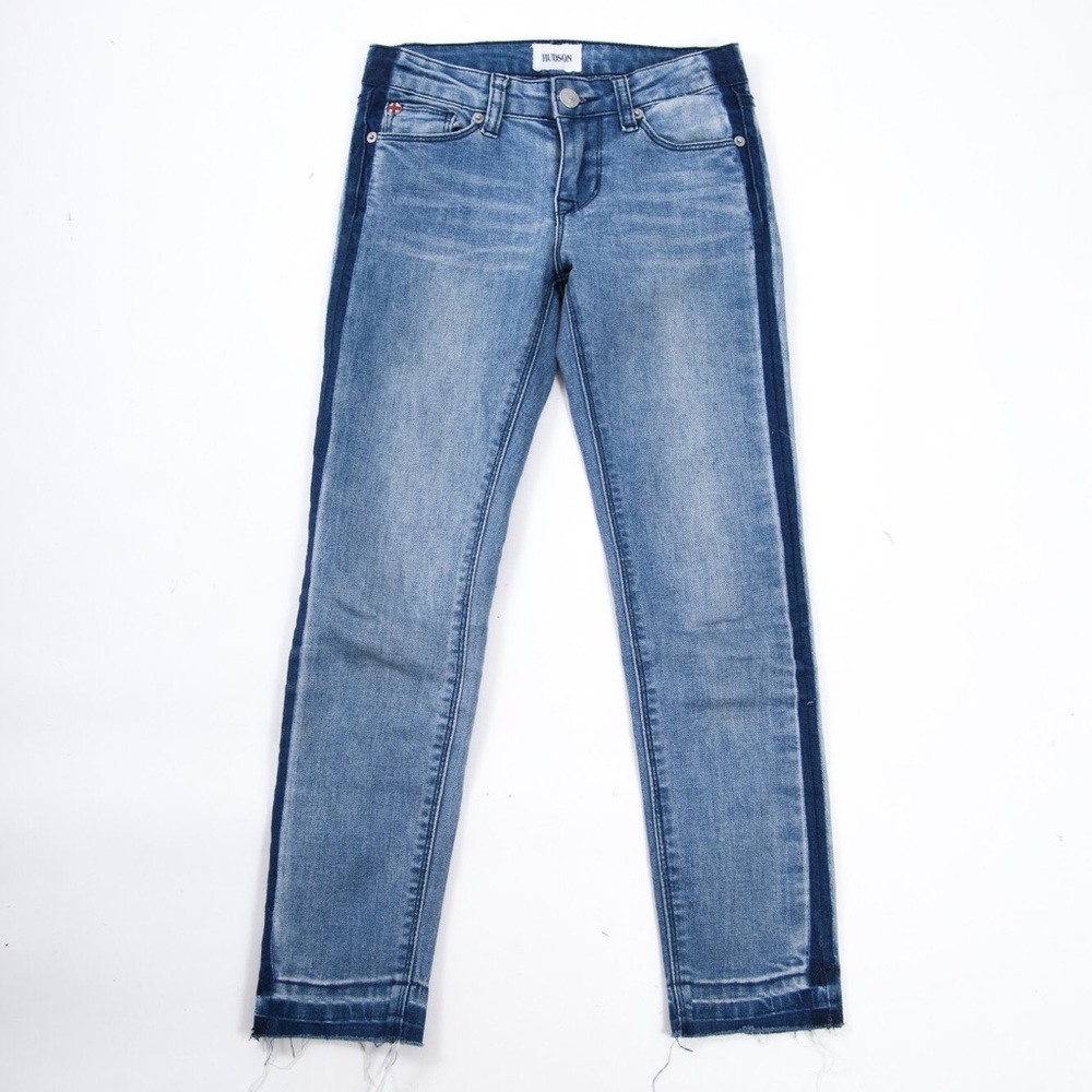 Hudson jeans girls 10 2tone skinny stretch cotton